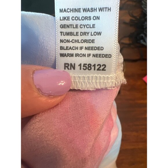 APNY Sustainable Fabric Boho 70s Hippie Rainbow Modern Blouse S Artsy Top New - Picture 10 of 12